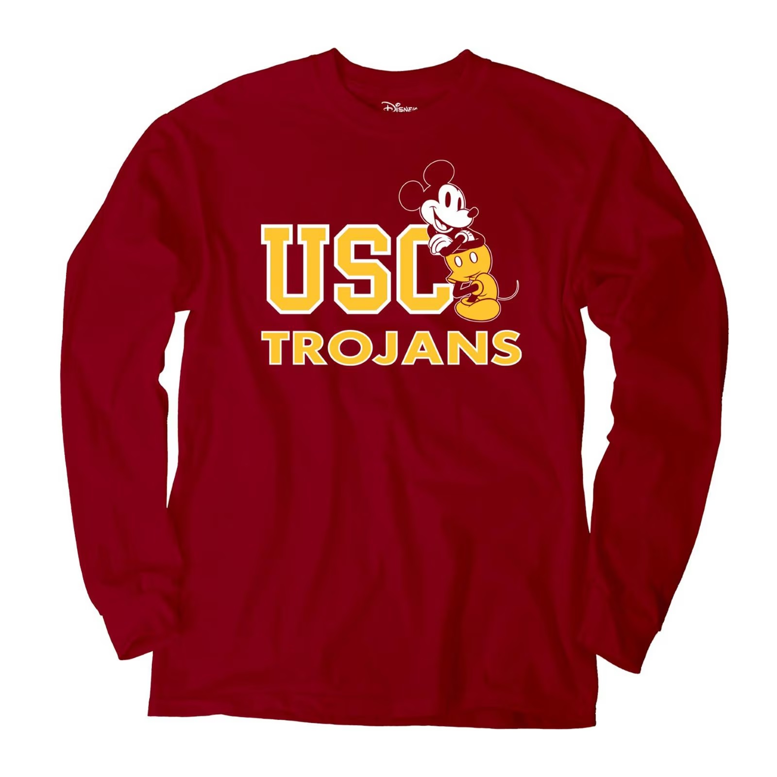 USC Trojans Men's Disney Cardinal Grandiose Mickey Basic Long Sleeve T-Shirt