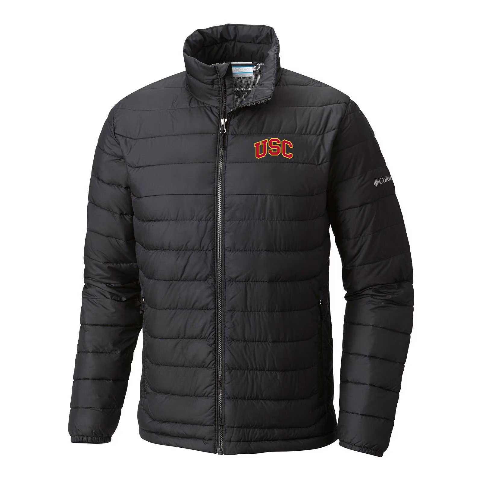 USC Trojans Men's Columbia Black Powder Lite Full Zip Jacket