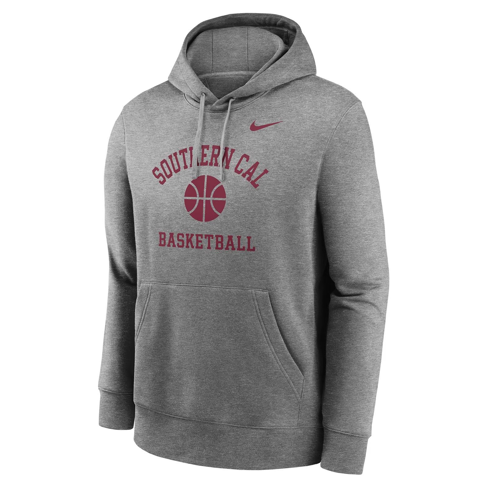 USC Trojans Men's Nike Gray Club Fleece Basketball Icon Pullover Hoodie