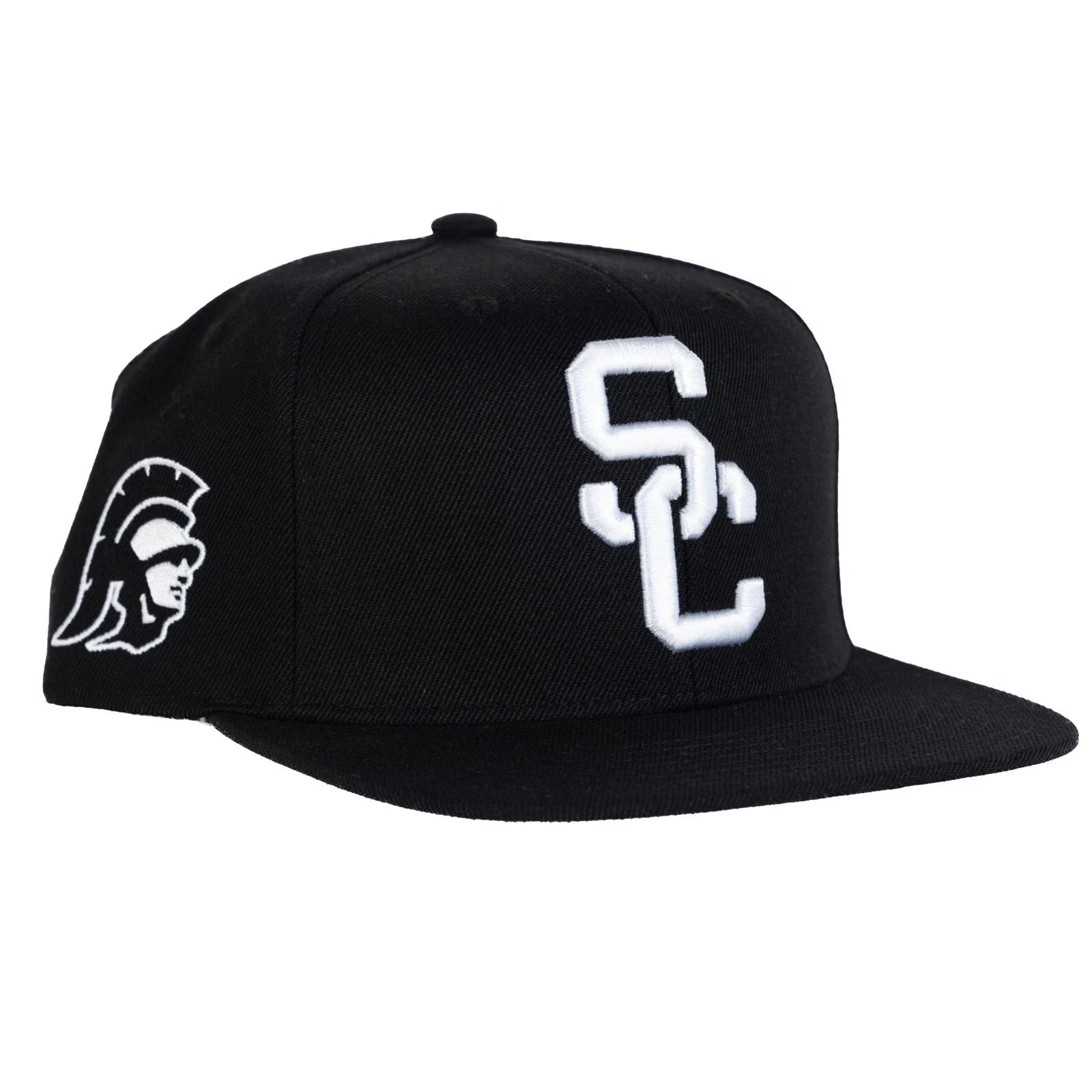 USC Trojans Black SC Interlock Snapback Hat