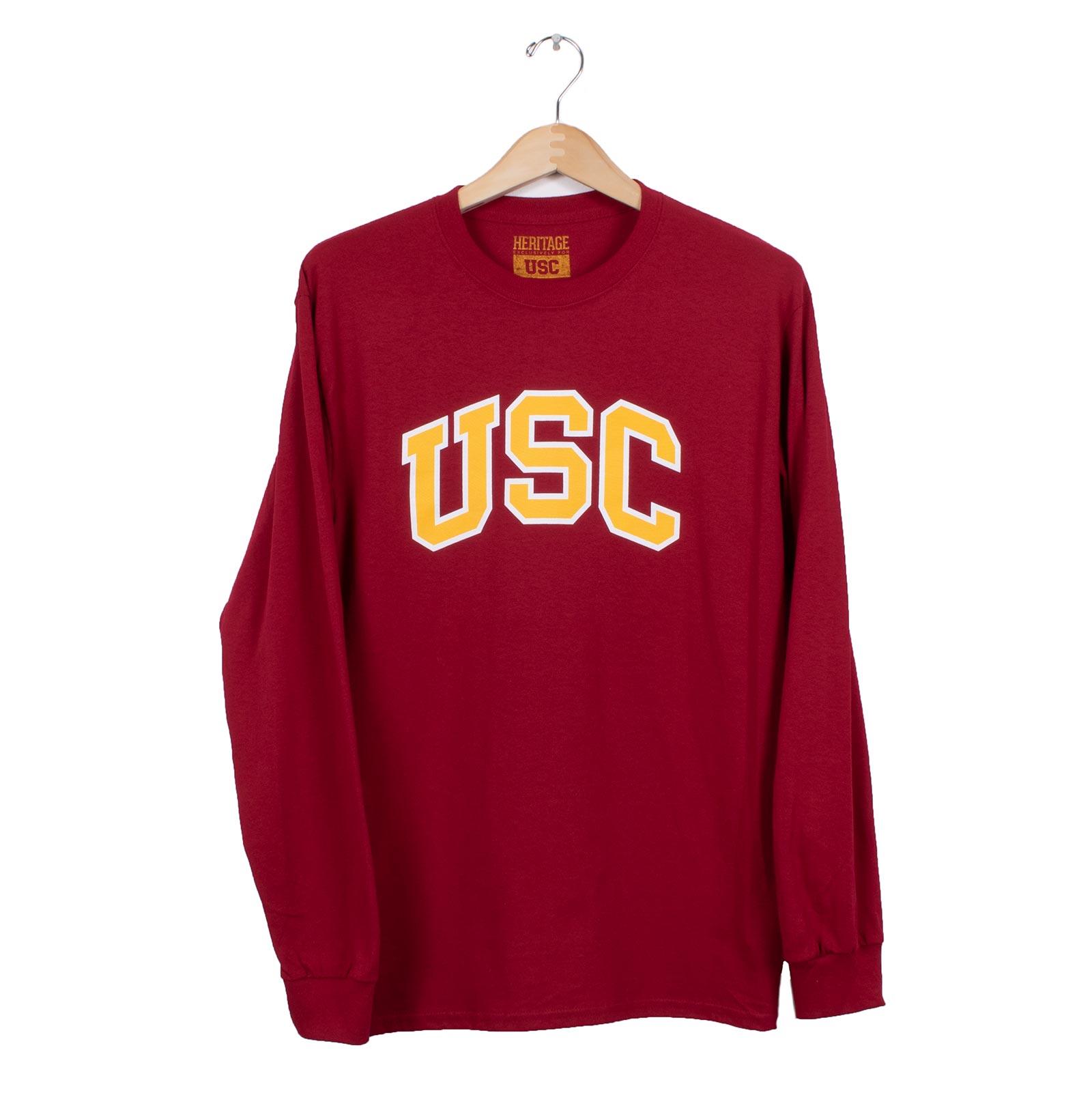 USC Trojan Basics Cardinal Arch Stroke Long Sleeve T-Shirt