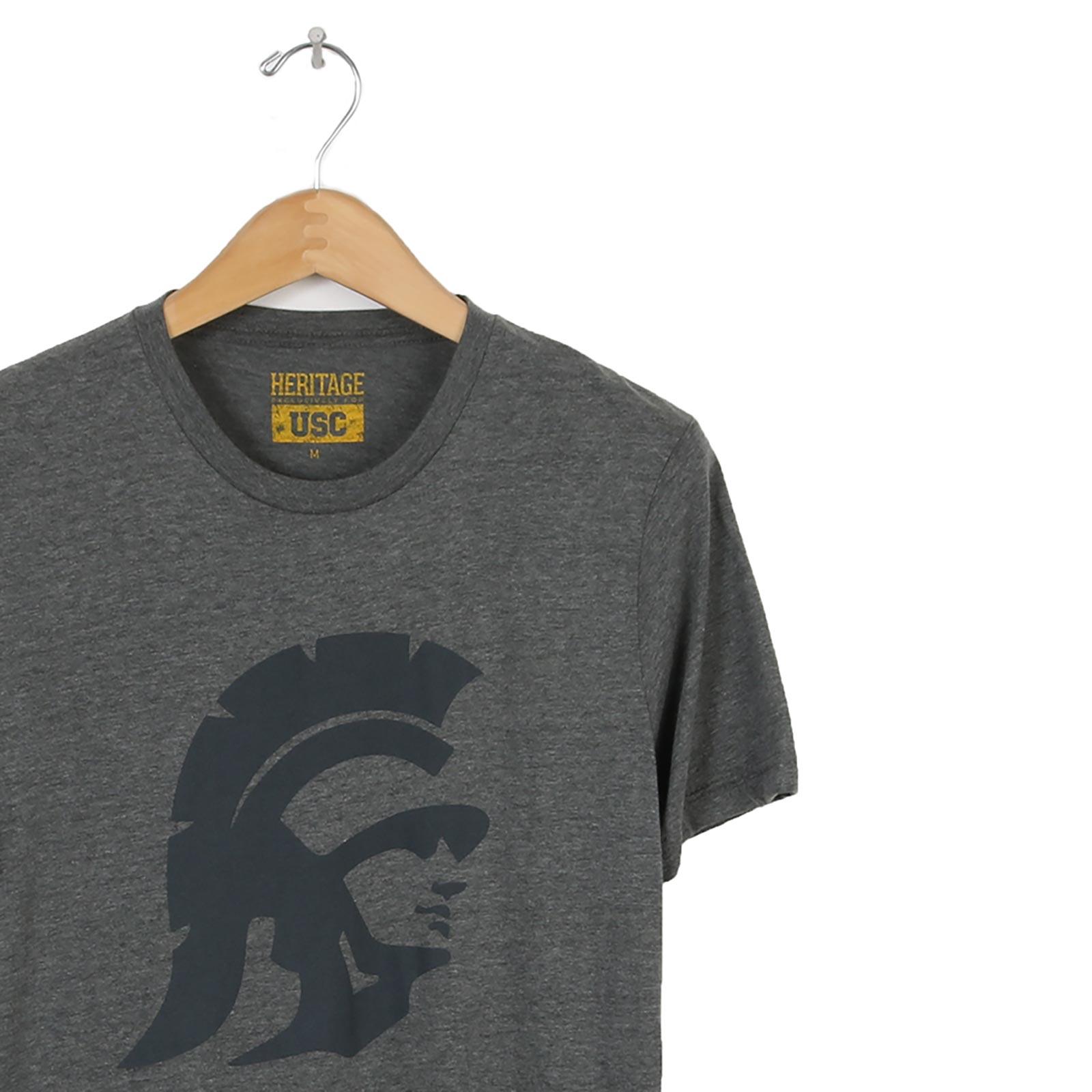 USC Trojans Heritage Gray Tommy Head Logo T-Shirt