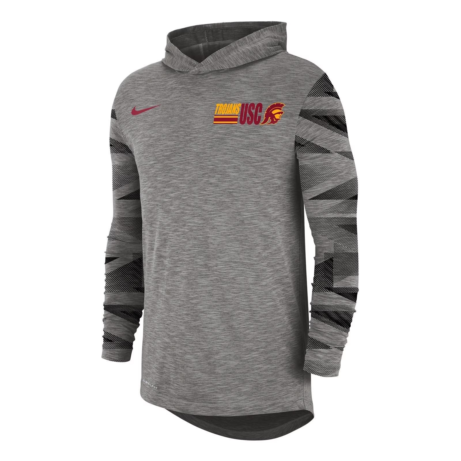 USC Trojans Men's Nike Dri-FIT Cotton Slub Long Sleeve Hoodie T-Shirt