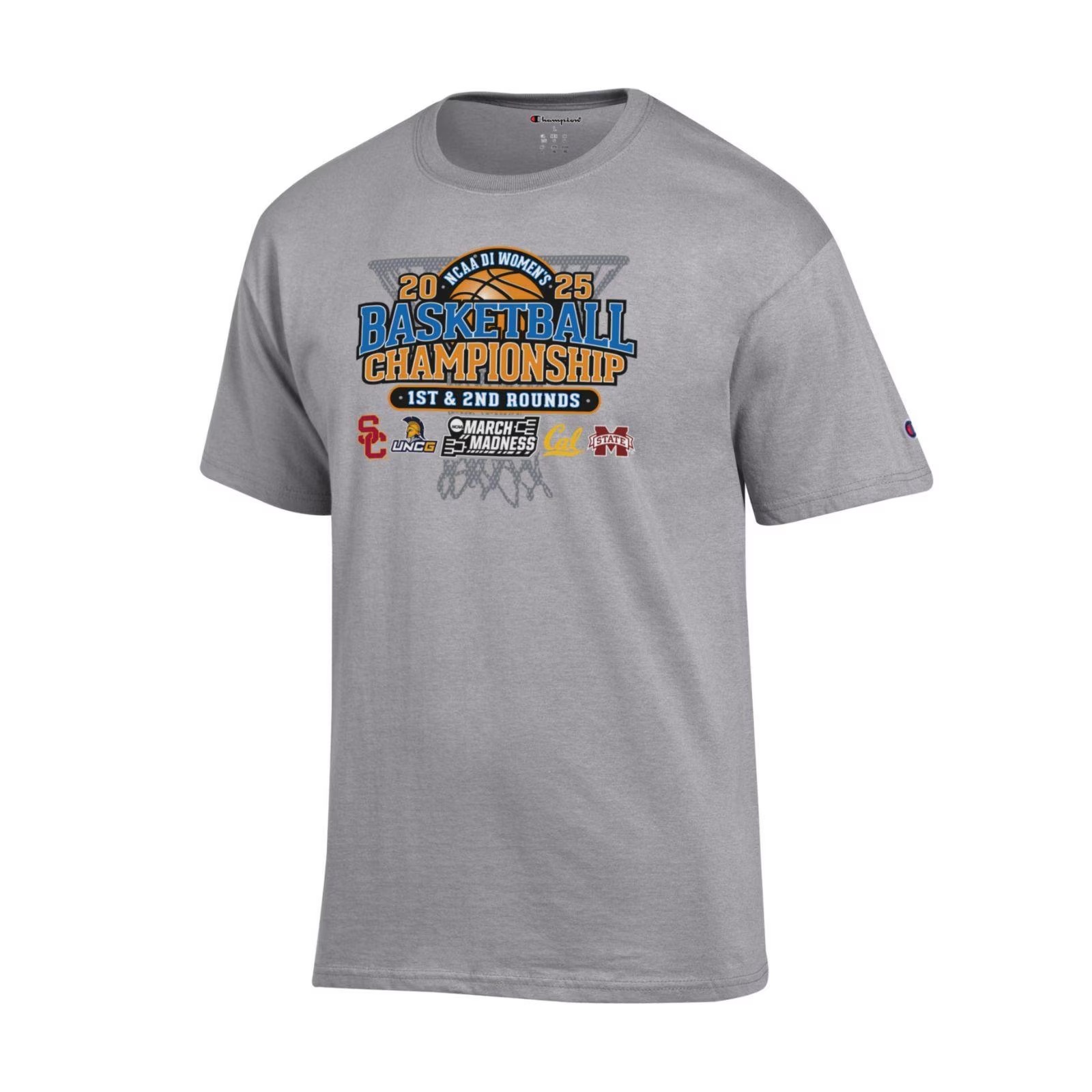 Women's Basketball Unisex 2025 Ball Above Net March Madness Oxford Gray SS T-Shirt