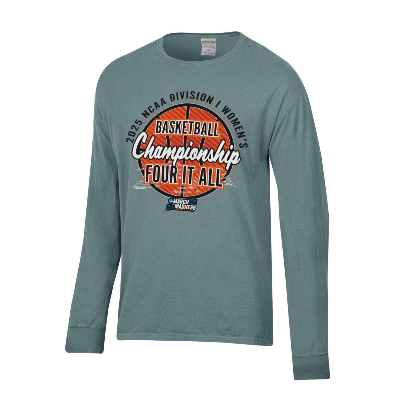 Women's Basketball Unisex 2025 March Madness Four It All Comfort Wash Green T-Shirt